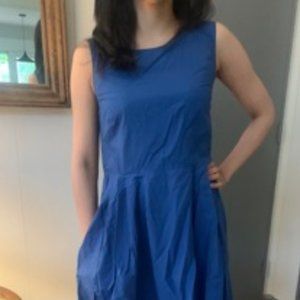 Vibrant blue cotton dress
